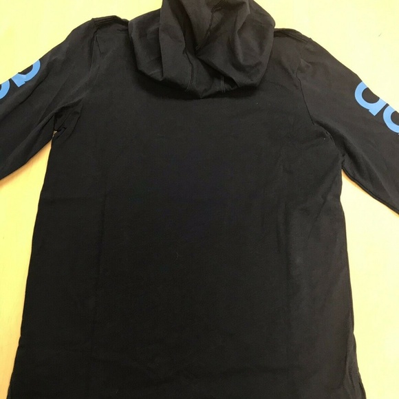 Adidas Boy's Hooded Long Sleeve Top Blue - Picture 2 of 6